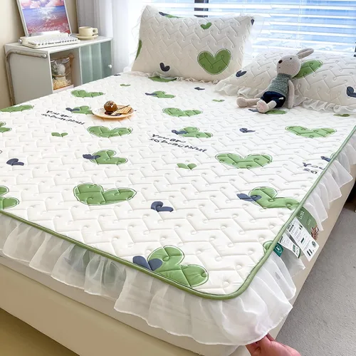 Miniatura 13 de Sábanas de bolsillo profundo, sábanas de látex de seda de hielo, fundas de colchón con estampado de dibujos animados agradables a la piel, con Gris