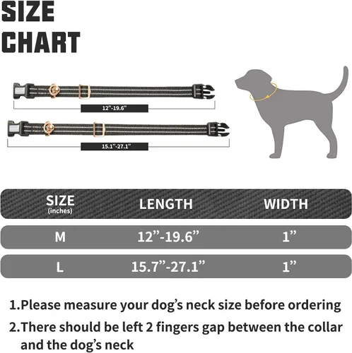 Miniatura 6 de Auroth Collar de perro para perros medianos y grandes, collar reflectante para perro, collares ajustables de nailon suave con anillo en D de metal