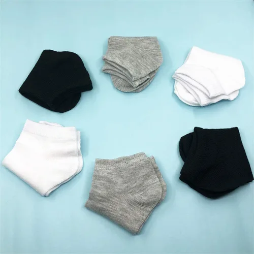 Miniatura 4 de Janegio - 18 pares de calcetines deportivos de corte bajo y medio acolchonados hasta el tobillo para niños y niñas