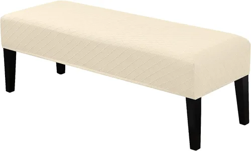 Miniatura 7 de Lebaley Funda Impermeable para Banco de Comedor Elástica Rectangular Protector de Asiento de Banco Funda Deslizable Extraíble Lavable Fundas