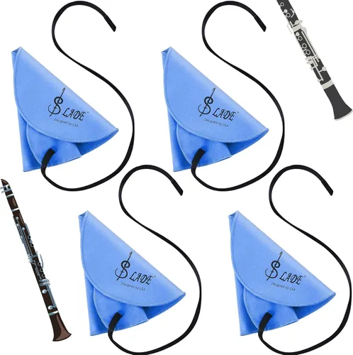 Miniatura 13 de Yinder 4 Piezas Paño de Limpieza para Clarinete Paño de Limpieza para Tubo Interior Adecuado para Flauta, Piccolo, Saxofón, Sax (Rojo)