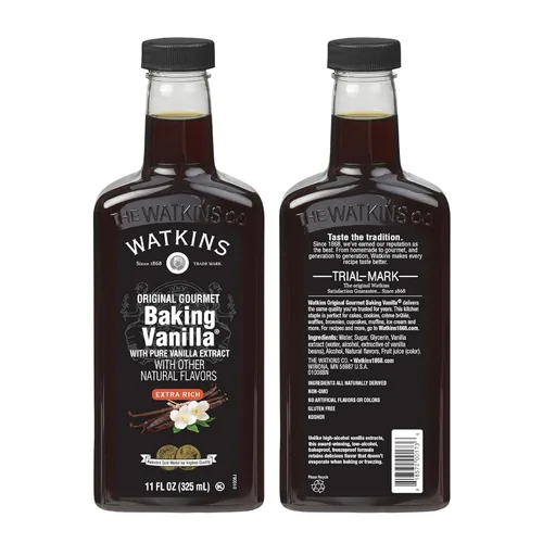 Miniatura 2 de Watkins All Natural Original Gourmet - Vainilla para hornear, con extracto de vainilla puro, 11 onzas líquidas (paquete de 1), el embalaje puede