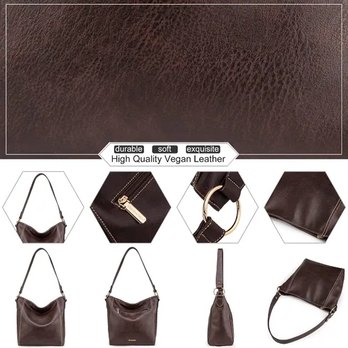 Miniatura 3 de Montana West Monederos de cuero vegano para mujer, bolsos de hombro y bolsos de mano para mujer