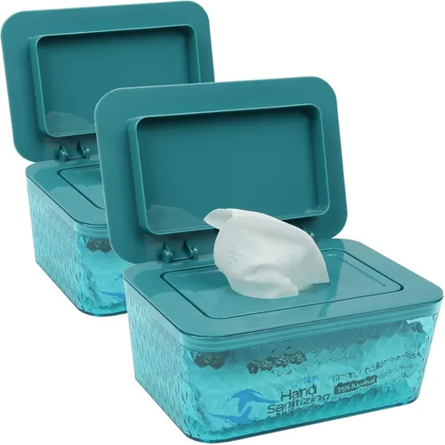 Miniatura 9 de Dispensador de toallitas húmedas para bebés, contenedor de toallitas húmedas de mayor capacidad, contenedor de toallitas para baño, mantiene