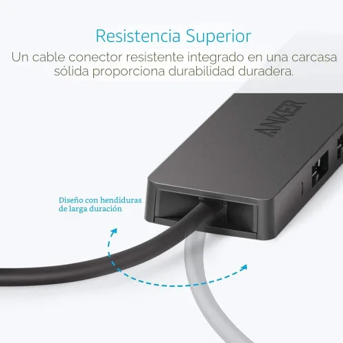 Miniatura 4 de Anker 4-Port USB 3.0 Ultra Slim – Puerto de catos para MacBook, Mac Pro/mini, iMac, Surface Pro, XPS, Notebook PC, pendrives, unidades de disco