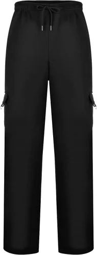 Miniatura 3 de Men's Heavyweight Fleece Cargo Sweatpants Drawstring Baggy Elastic Waist Athletic Jogger Sweat Pants Stretch Trousers Pocket
