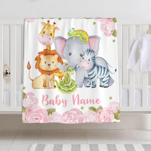 Manta de bebé personalizada para niñas y niños, manta de bebé personalizada con nombre para niños pequeños, niños, ducha, recién nacidos, guardería,