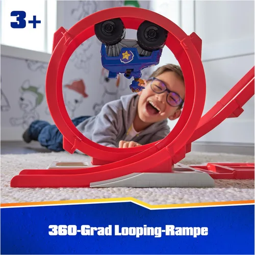 Miniatura 5 de PAW Patrol: Rescue Wheels Super Loop Tower HQ, con luz, sonido, lanzador de vehículos, figura de acción de Chase y camión de juguete, juguetes