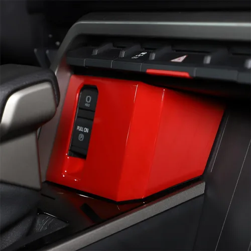 Miniatura 12 de Interruptor de botón de freno de estacionamiento, marco de botón P para Toyota Tundra Sequoia 2022 2023 2024 2025 decoración de freno de mano