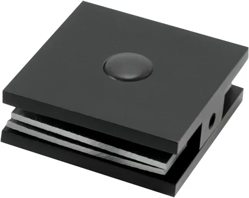Miniatura 7 de CKB Abrazadera de vidrio de latón, 2 paquetes de clips de montaje en pared y piso, para vidrio de 5/16 a 3/8 pulgadas de grosor de vidrio, negro mate