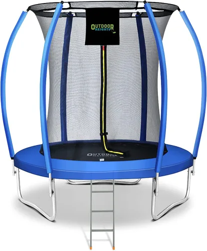 Miniatura 16 de Trampolín de 15 pies con red de recinto, trampolín para exteriores con red de seguridad para niños con escalera, trampolín para patio trasero de 6
