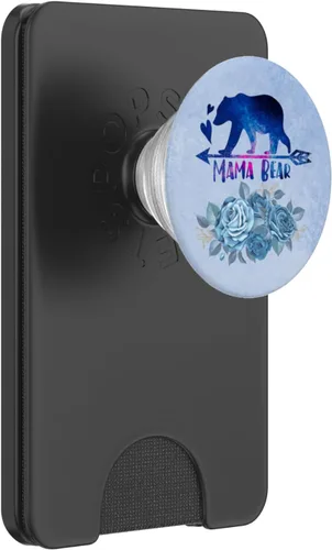 Miniatura 7 de Mama Bear Color Azul Burst Rose Flower Pop Grip para mamá mamá PopSockets PopGrip: agarre intercambiable para teléfonos y tabletas