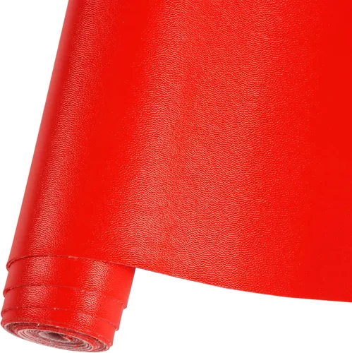 Miniatura 9 de Rollo de piel sintética color naranja de 10 x 53 pulgadas, material de piel sintética suave para hacer manualidades, manualidades, aretes de cuero