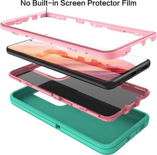 Miniatura 3 de MXX Funda compatible con Galaxy S21 Ultra, funda protectora de cuerpo con parachoques de 3 capas súper resistente y servicio pesado