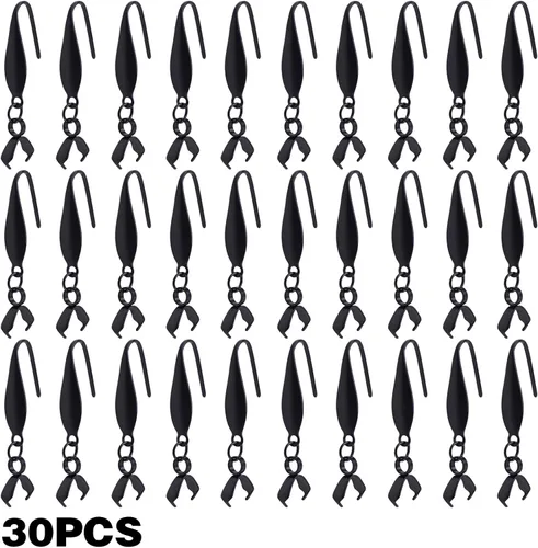 Miniatura 2 de 30 ganchos de acero inoxidable con cierre para aretes, hipoalergénicos, con hebilla de alambre de oreja, ganchos de pez para mujeres, diseño