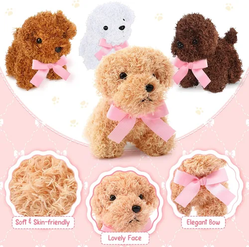 Miniatura 12 de Sosation 20 piezas de 4.72 pulgadas Mini cachorro de peluche adoptar un cachorro de perros pequeños empujadores pequeños regalos de fiesta