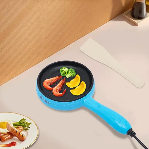 Miniatura 3 de Sartén eléctrica antiadherente de 6 pulgadas de 450 W, sartén eléctrica antiadherente de 356.0 °F/356 °F para inducción, tortillas y campamento, uso