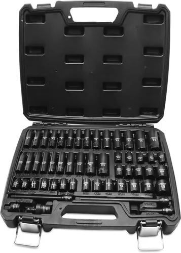Miniatura 9 de TIGHTSPOT Juego maestro de llaves de impacto de 70 piezas con sistema SAE y métrico de 5/16 pulgadas a 1-1/4 pulgadas, 0.315 in - 0.945 in, enchufes