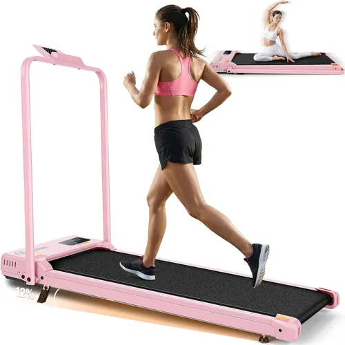 Miniatura 12 de ANCHEER Cinta de correr con inclinación – Plegable debajo del escritorio/Capacidad máxima de 300 libras – Cinta de correr eléctrica compacta