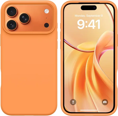 Miniatura 411 de GUAGUA Funda compatible con iPhone 17 Pro Max de 6.9 pulgadas, silicona líquida, goma de gel suave, delgada, forro de microfibra delgada