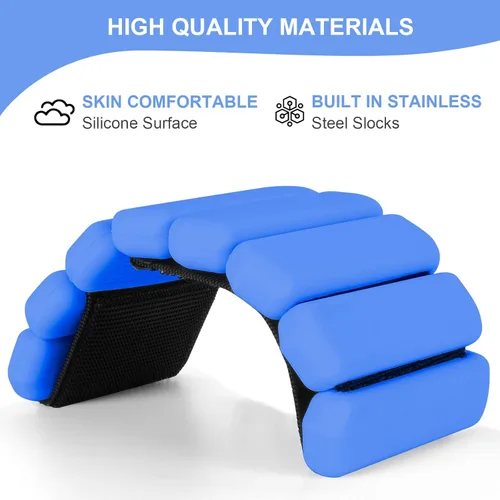 Miniatura 4 de Juego de pesas de muñeca de 2, pesas portátiles para brazos y piernas para mujeres y hombres, pesas ajustables de muñeca y tobillo para caminar, Azul