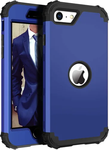 Miniatura 11 de BENTOBEN Funda para iPhone SE 2022 y iPhone SE 2020, resistente 3 en 1, cuerpo completo, resistente, a prueba de golpes, híbrida de policarbonato
