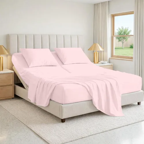 Miniatura 20 de SGI bedding Sábana Queen de 28" con Parte Superior Dividida Flex Head, 100% Algodón Egipcio, Cuenta de Hilos 1000, Sábana Superior Flex para Cama