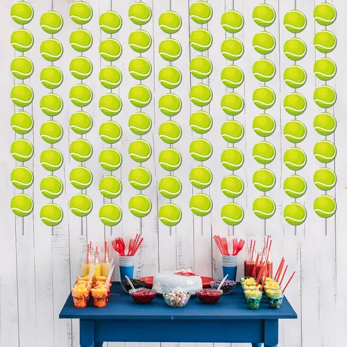 Miniatura 4 de 12 pancartas de tenis para colgar pelota de tenis, remolino, juego deportivo, juego de fiesta, kit de guirnalda de papel para niños, adolescentes