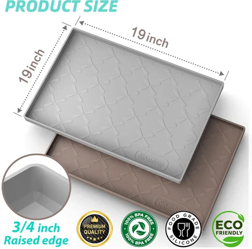 Miniatura 3 de SIKADEER Tapete impermeable de 19 x 19 pulgadas para debajo del fregadero, tapete de silicona para estante de cajones de cocina y revestimiento