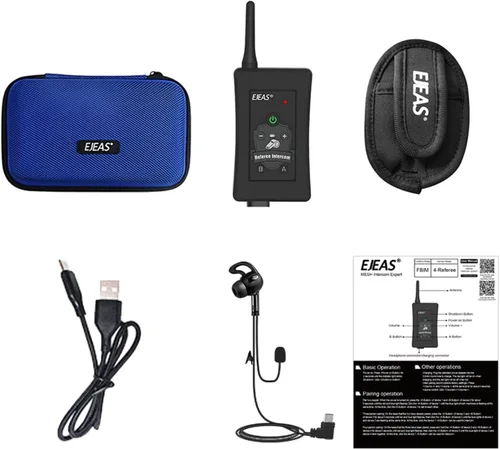 Miniatura 12 de Sistema de comunicación de árbitro, auriculares profesionales de árbitro FBIM con auriculares para fútbol, voleibol, fútbol ofiicial, balonmano 3