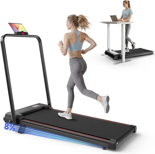 Miniatura 12 de Walking Pad Treadmill with Handle Bar,Walking Pad with Incline 8%,2.5HP Quiet Under Desk 320 lbs 2 in 1Treadmills for Home Office,Compact Foldable