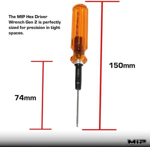 Miniatura 6 de MIP 9602 Juego de destornilladores hexagonales RC de 3 piezas (1.5mm, 2.0mm, 2.5mm) – Llaves Allen hexagonales de precisión para coches RC, drones