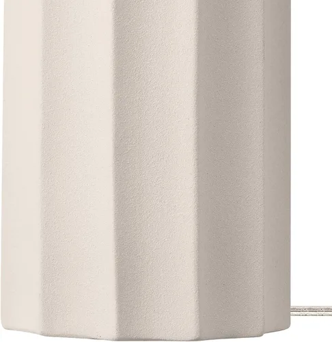 Miniatura 5 de GLOBE Electric 65922 - Lámpara de mesa de 20 pulgadas, acabado de hormigón acanalado, pantalla de lino blanco