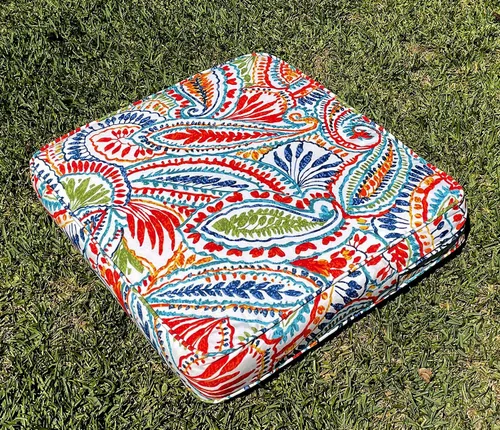 Miniatura 5 de BELLRINO Juego de 4 fundas de cojín decorativas impermeables para exteriores, de 24 x 24 x 4 pulgadas, para silla, asiento, jardín, banco, porche