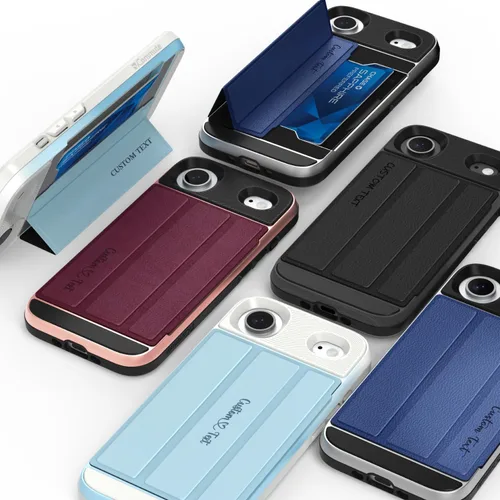 Miniatura 29 de VENA vCommute Funda tipo cartera compatible con Apple iPhone 14 (15.5 cm), funda de cuero con tapa plegable, tarjetero con función de soporte