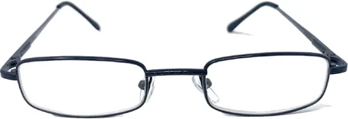 The Winston - Gafas de lectura rectangulares de metal, unisex, medio lector, tramposos rectangulares