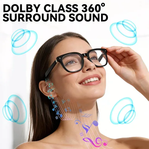 Miniatura 2 de Lentes inteligentes Bluetooth para hombres y mujeres, lentes inteligentes Ai con audio de oído abierto, control de voz, traducción en tiempo real