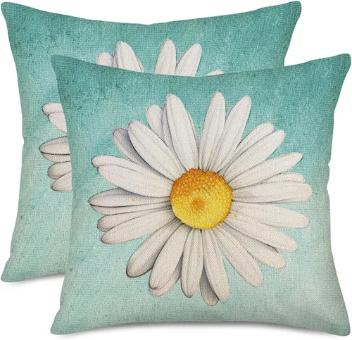 Miniatura 13 de Fukeen Juego de 2 fundas de almohada de playa de verano de 16 x 16 pulgadas, conchas de mar, conchas de coral y estrellas de mar y estrellas de mar