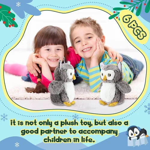 Miniatura 4 de Jenaai 6 piezas de animales de peluche de búho para bebés, juguete de peluche suave, búho relleno, recuerdos de fiesta de mago para niños pequeños