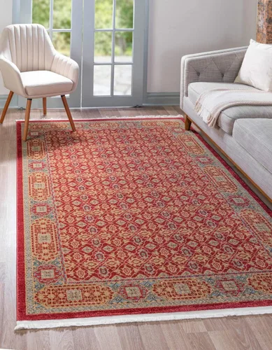 Miniatura 10 de Unique Loom Palace Collection - Alfombra de área Jefferson (2 pies x 3 pies 1 pulgada, rectangular, crema/caramelo)