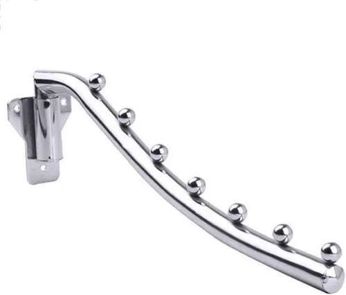 Miniatura 8 de Perchero plegable de pared para colgar ropa, soporte para brazo oscilante, ganchos de ropa de acero inoxidable, sistema de suspensión de ropa que