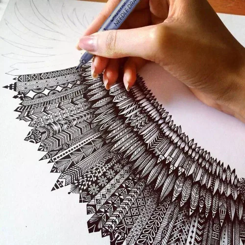 Miniatura 7 de Juego de 10 plumas negras de punta micro fina, con tinta que no traspasa y a prueba de agua, puntas de pincel y caligrafía, para ilustración