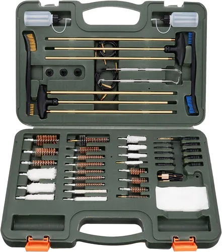 BOOSTEADY Kit de Limpieza Universal de Armas Kit de Limpieza de Escopeta y Pistola con Estuche de Transporte Organizado y Ligero Suministros de