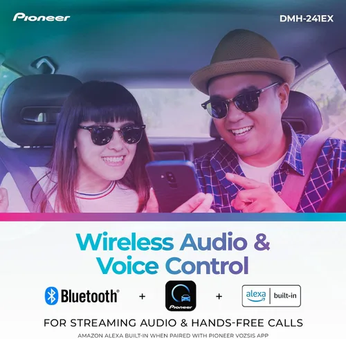 Miniatura 3 de Pioneer DMH-241EX 6.2" Pantalla táctil resistiva, Doble Din – Bluetooth, Cámara de respaldo, Radio AM/FM, USB, Reproducción FLAC, Chasis corto, EQ