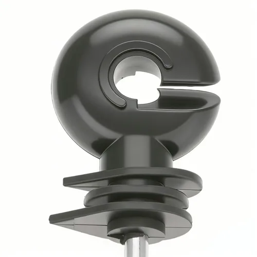 Miniatura 3 de 110 aisladores eléctricos negros mejorados, 1 herramienta aislante gratuita y 1 guante, aisladores de anillo atornillado para cercas de animales
