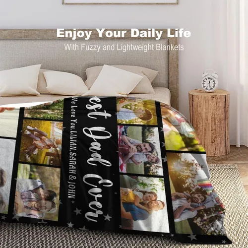 Miniatura 3 de Manta personalizada con imagen hecha en Estados Unidos, mantas personalizadas con fotos, nombres, manta suave personalizada con imagen personalizada