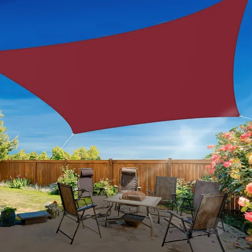 Miniatura 7 de COARBOR Toldo rectangular impermeable, perfecto para patio, exterior, jardín, personalizado, rojo, 16 x 16 pies