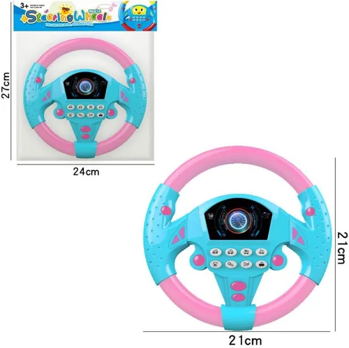Miniatura 5 de Forart Controlador de conducción simulado portátil simulado volante copiloto juguete con sonidos y luces volante, juguete de regalo para niños