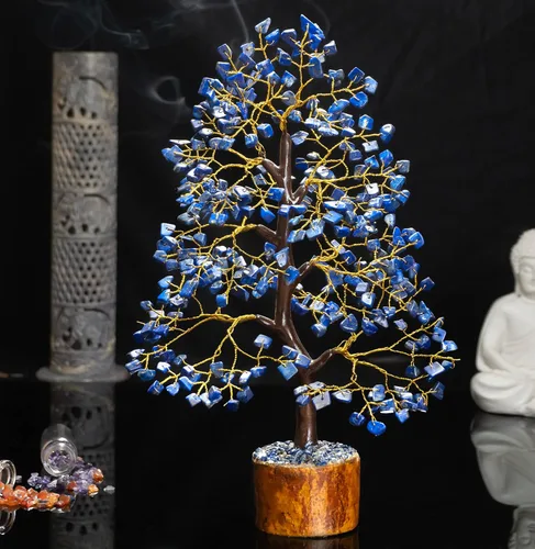 Miniatura 8 de Árbol de la vida de cristales de lapislázuli, piedras preciosas de chakras, feng shui, árbol del dinero, regalo de cristales sanadores, regalo