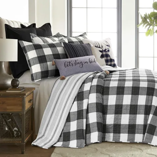 Miniatura 13 de Levtex Home - Juego de edredón Camden tamaño matrimonial (96 x 110 pulgadas) con dos fundas de almohada estándar (26 x 20 pulgadas), patrón a Azul